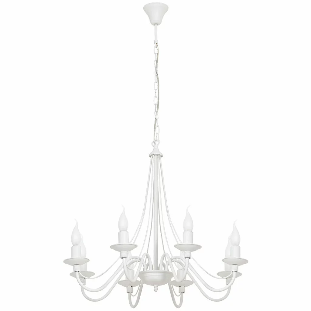 Róża biała żyrandol E14 397P